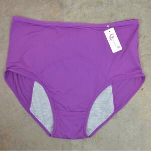 NWT MOON TIME STORE Purple Period Panties Leakproof Underwear, Size 12